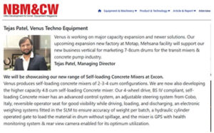 Tejas Patel, Venus Techno Equipment